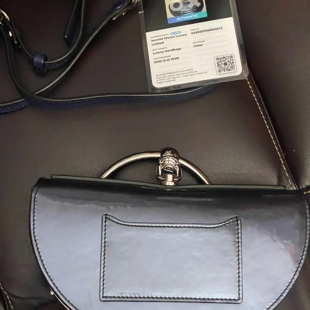 Chloe Bracelet Navy Handbag with strap - Picture 8 of 9